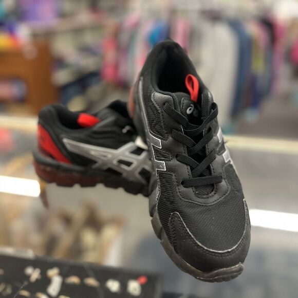 Asics Child 3 Red & Black Sneakers - Picture 1 of 9